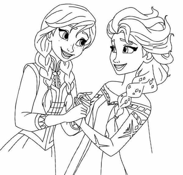 Раскраска Anna Elsa