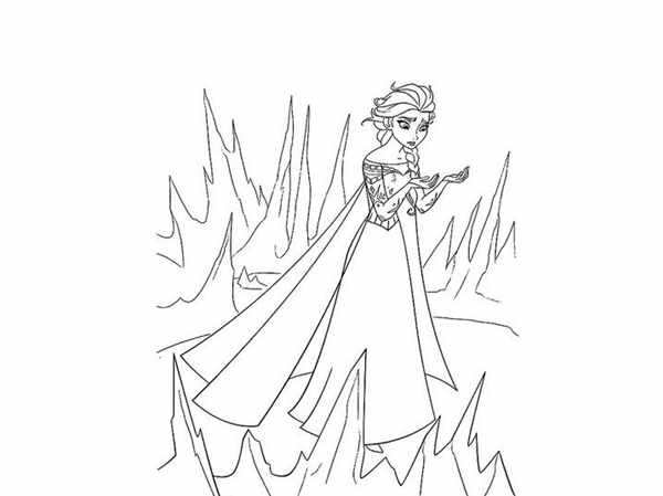 Раскраски для девочек Elsa Anna