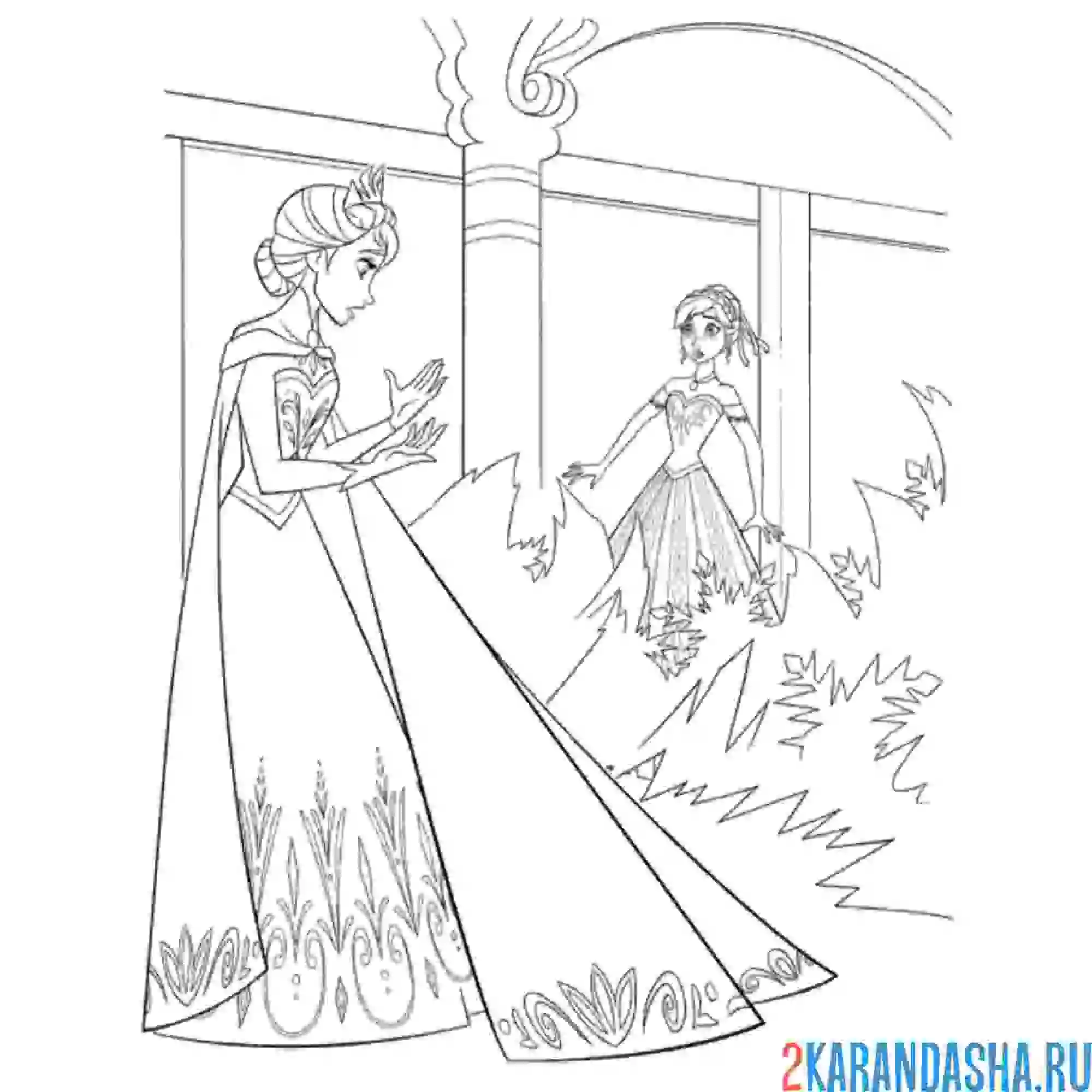 Раскраска Anna Elsa