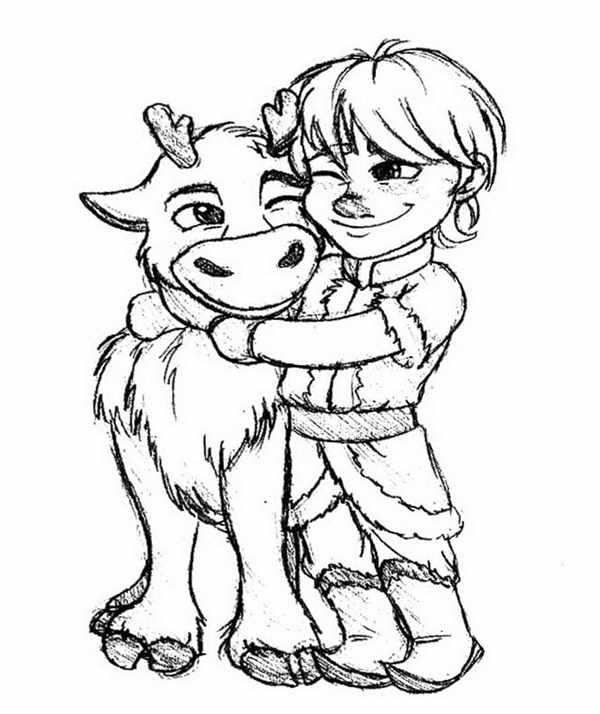 Раскраска Эльза Анна Кристофф