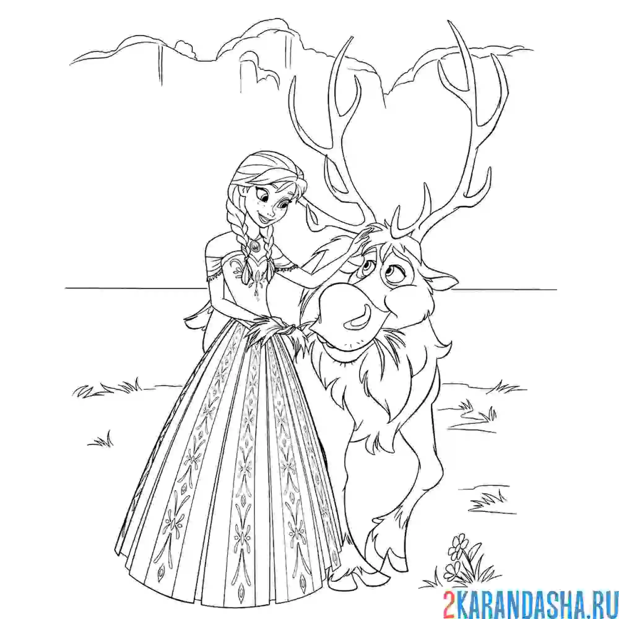 Раскраска Anna Elsa
