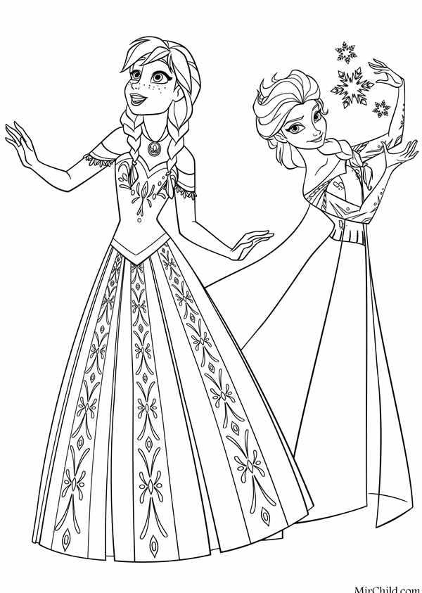 Раскраска Anna Elsa