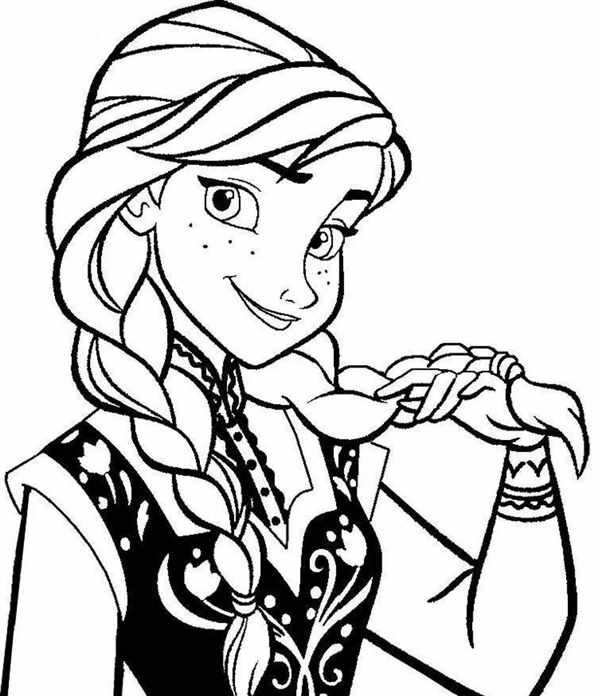Раскраска Princess Anna Elsa
