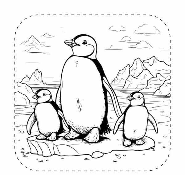 Раскраска АнтарктидаExplore the Frozen Wonders for Free