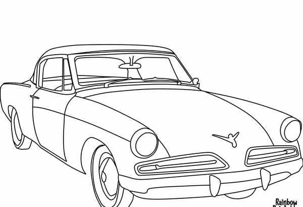 Старинные автомобили раскраска