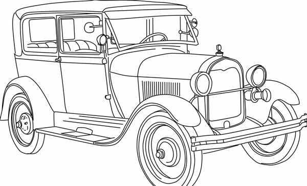 Раскраска Антикварный Автомобиль