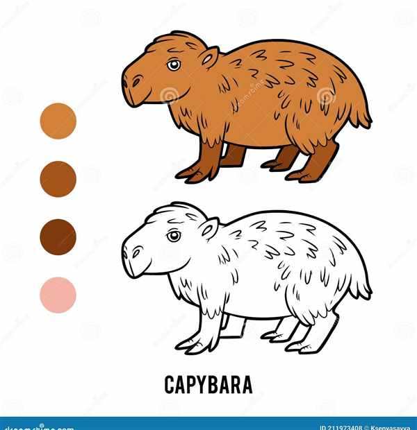 Капибара разукрашка