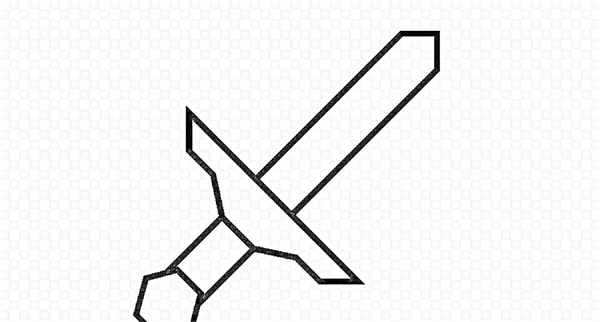 Раскраска Антистресс Меч из Майнрфат