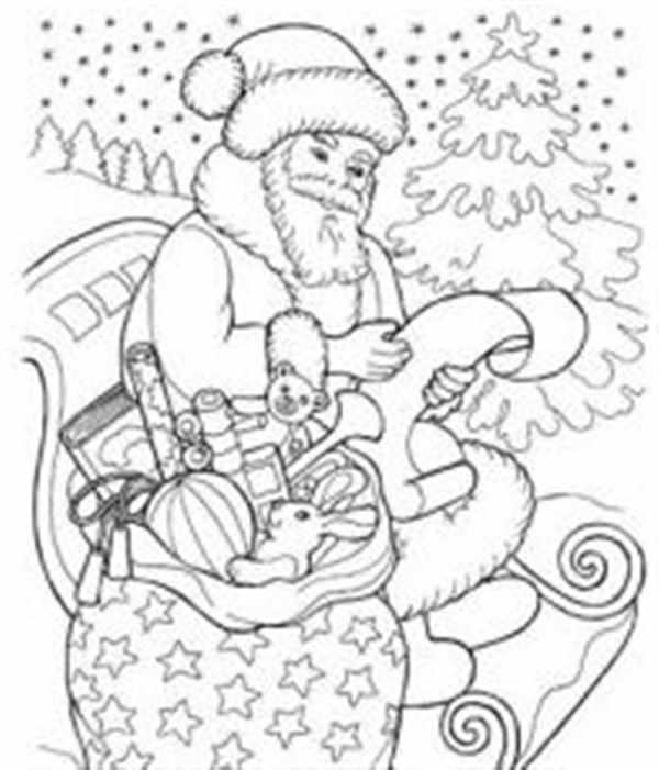 Новогодняя раскраска