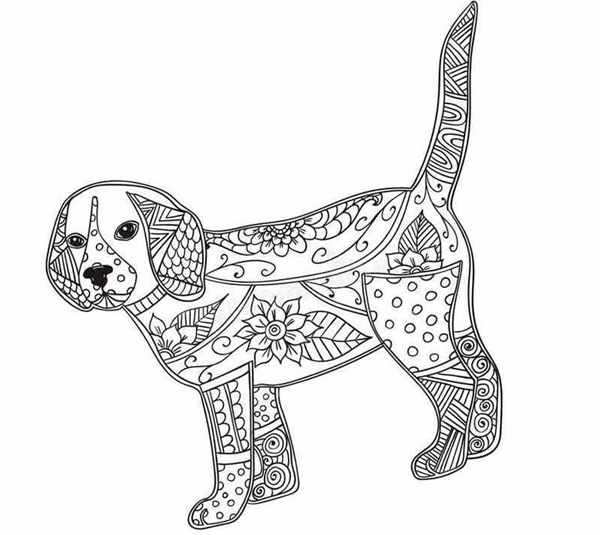 Раскраска Антистресс сdogs Скачать Увлекательную Игру для Расслабления