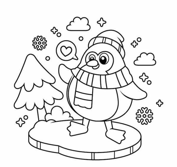 Новогодняя раскраска