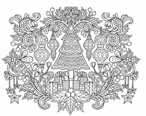 Новогодние раскраски антистресс