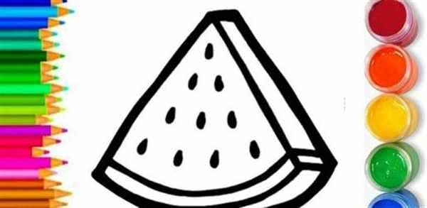 {Раскраска арбузика}