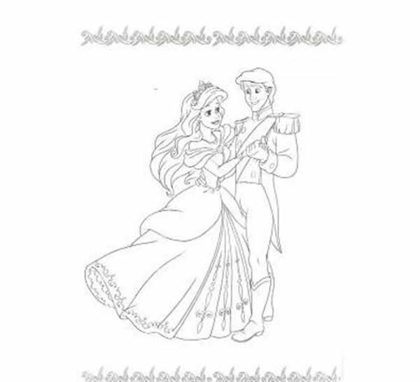 Раскраска Ариэль и ЭрикMoanaAriel DisneyEricThe Little MermaidBeauty and the BeastEric1