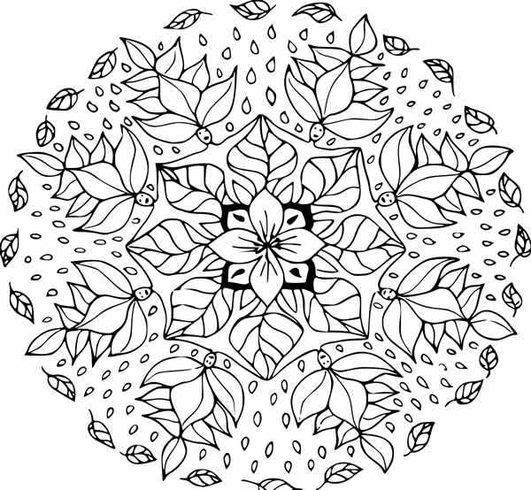 {Раскраска фантастические цветы}