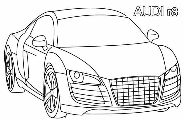Раскраска Audi Машина Веселые Занятия для Детей