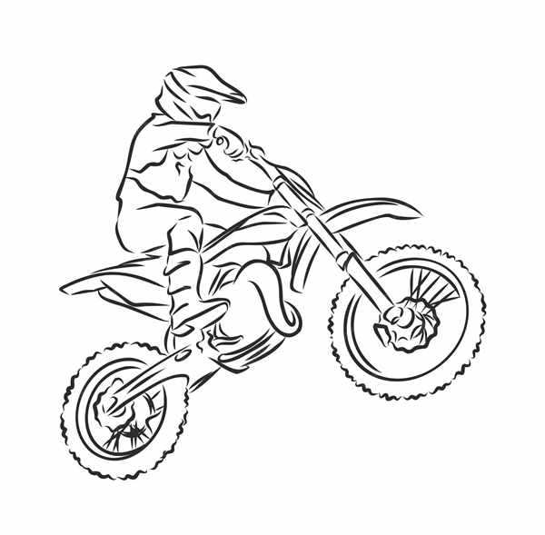 Кроссовый KTM мотоцикл чертеж