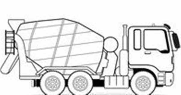 Раскраска автобетоносмесителя для детей и взрослых