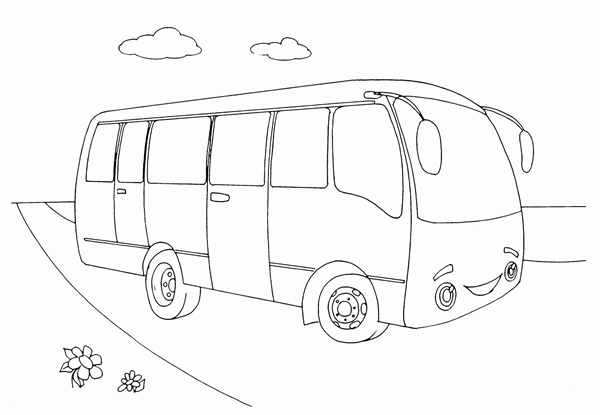 Раскраска автобус ЛИАЗ 5256