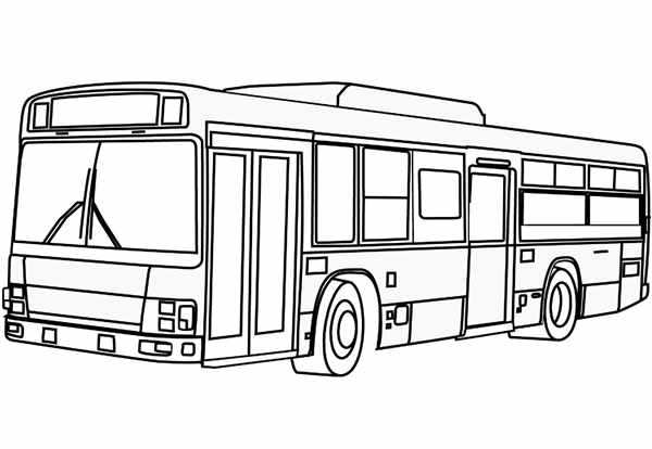 Рисунок автобуса для раскрашивания