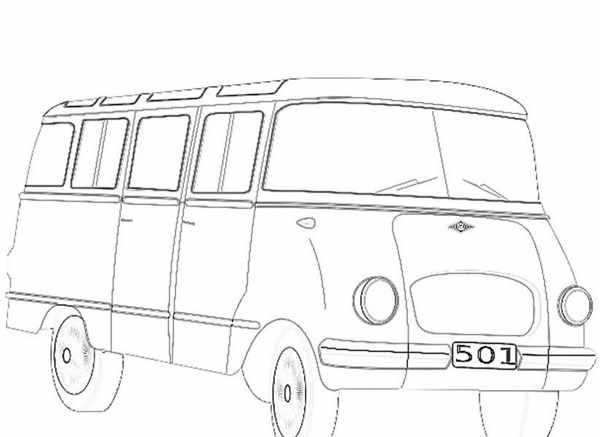 Раскраска автобуса ФольксвагенCreative Fun for Kids