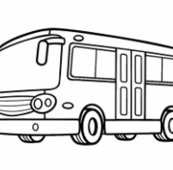 Автобус раскраска для детей 4-5 лет