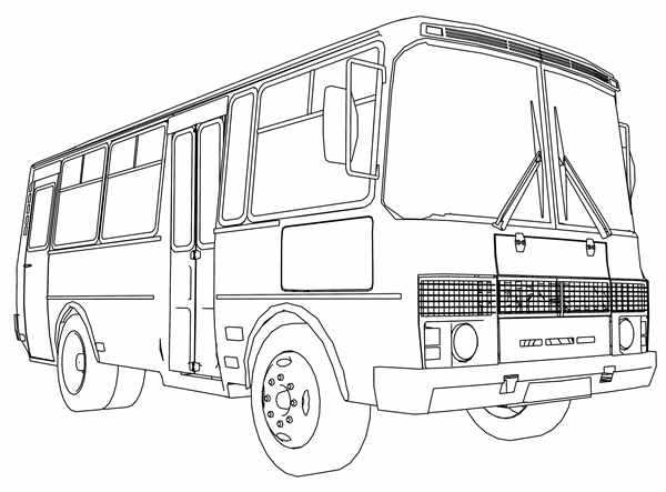 Автобус раскраска для малышей