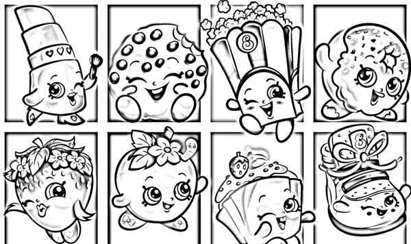 Shopkins раскраска