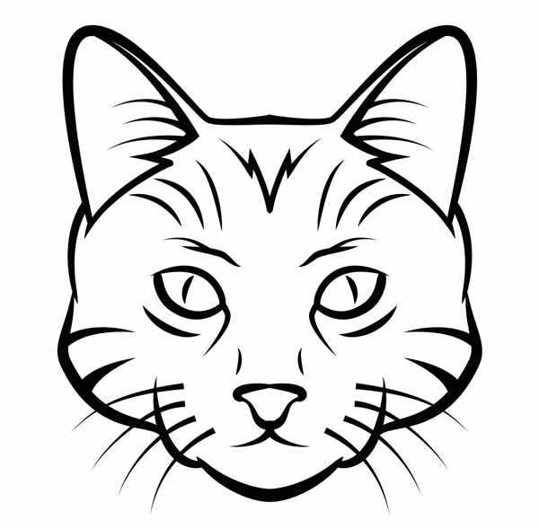 Морда кота раскраска