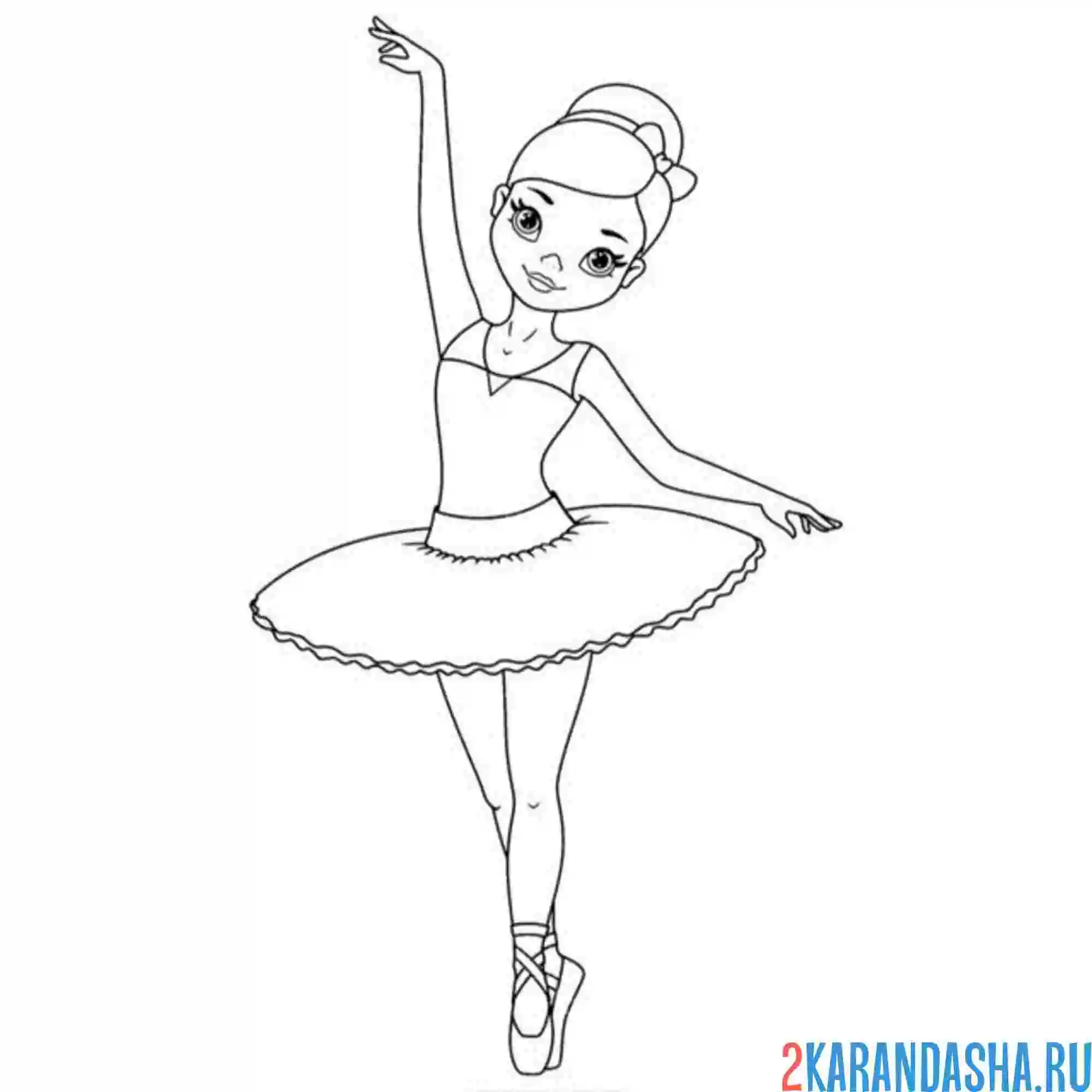 Раскраска Балерина и Фея