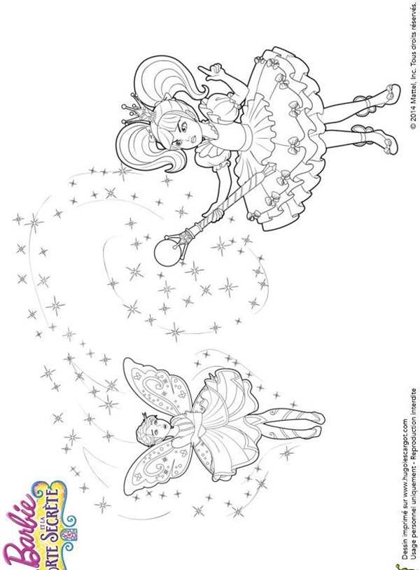 Раскраска Барби Магическая раковина дляantasy