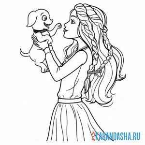 Раскраски для девочек Барби