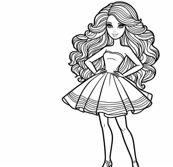 Раскраска Barbie Новая Шляпка Вместе с Вами