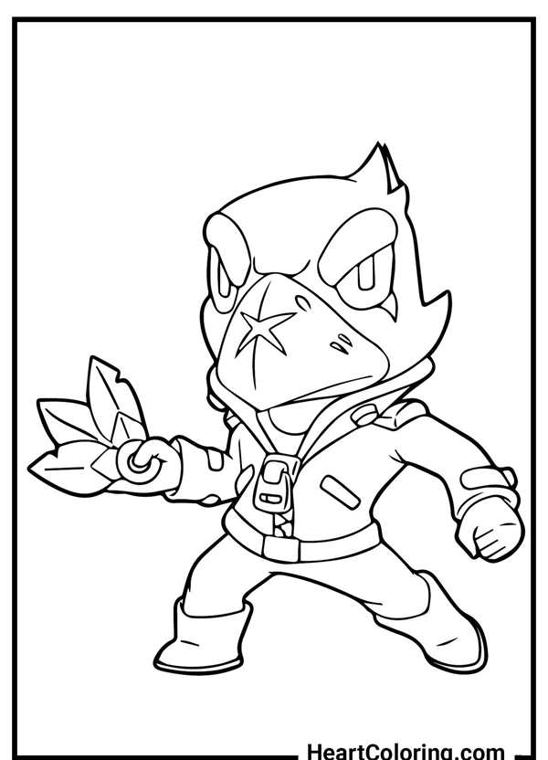 Раскраска Brawl Stars Нани