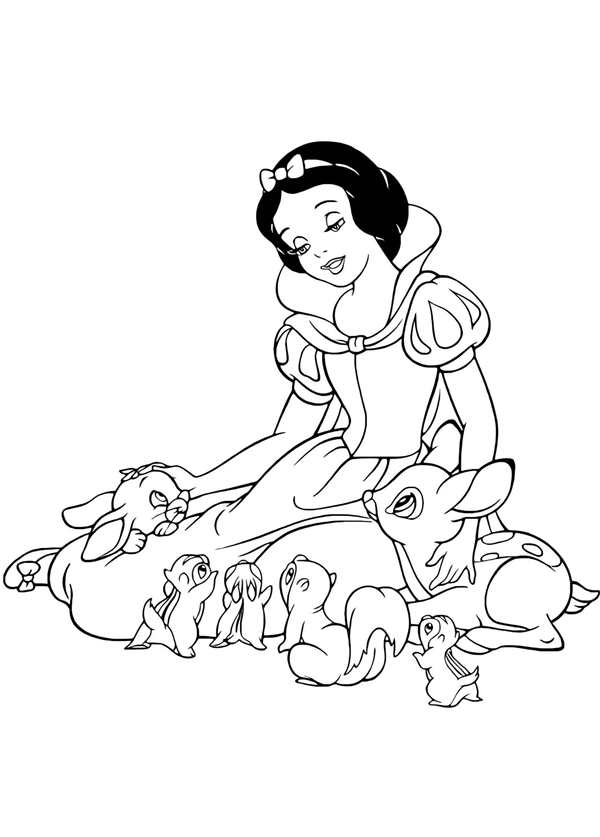 Snow White раскраска