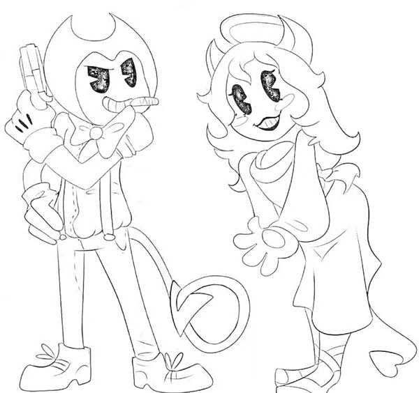 Bendy раскраска