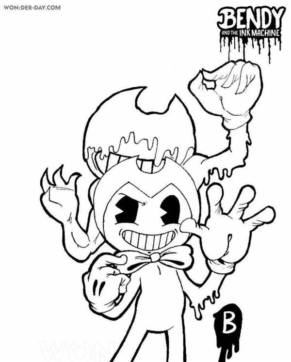 Bendy раскраска