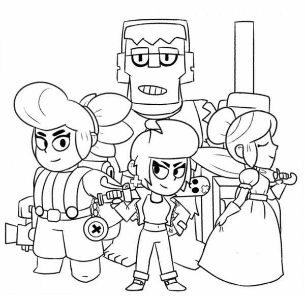 Лола из Brawl Stars раскраска