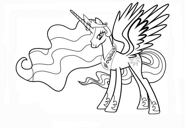 Раскраска my little Pony Флаттершай