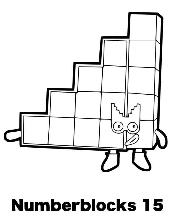 Numberblocks 5 раскраска