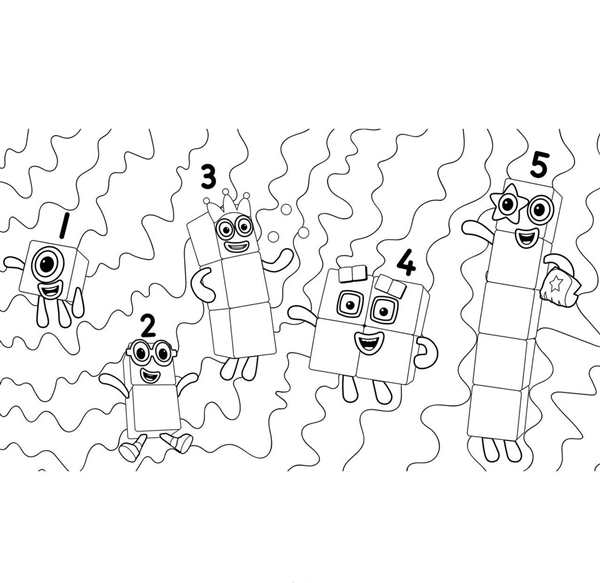Number Blocks раскраска