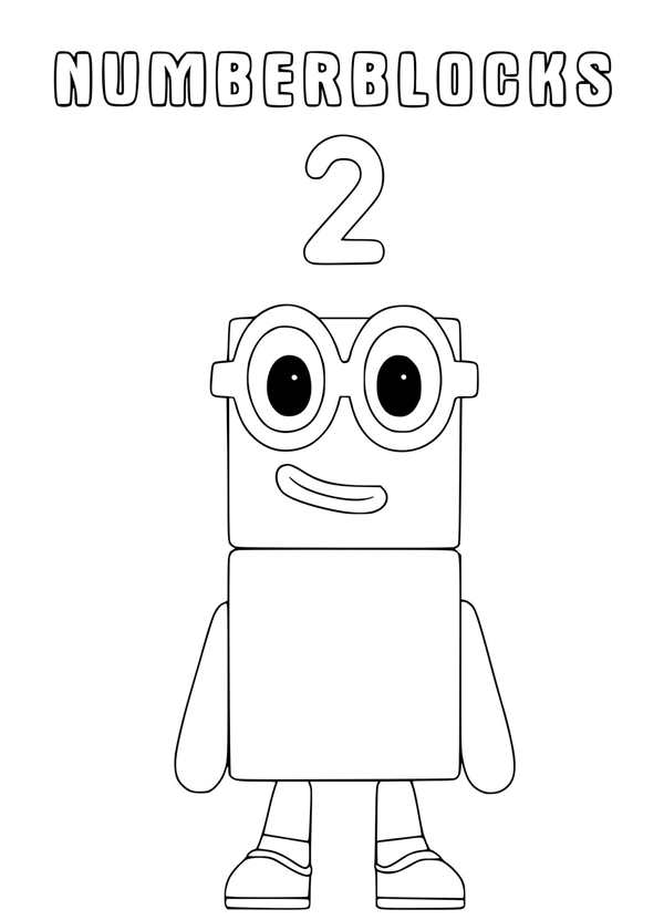 Numberblock раскраска