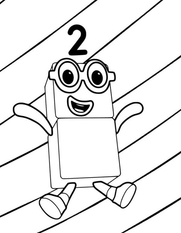 Numberblocks 5 раскраска