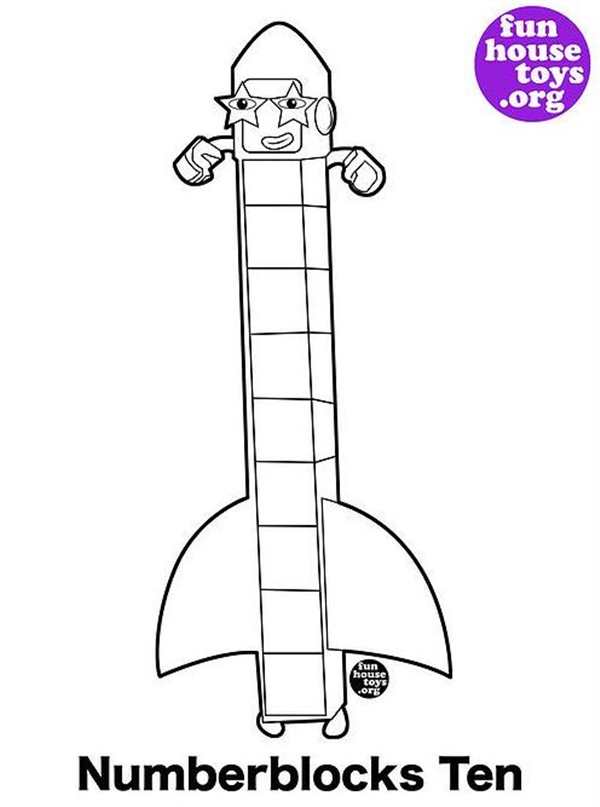Numberblocks раскраска 1