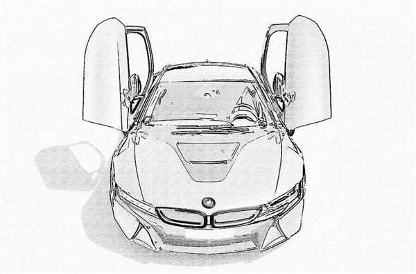 Раскраски машины BMW i8