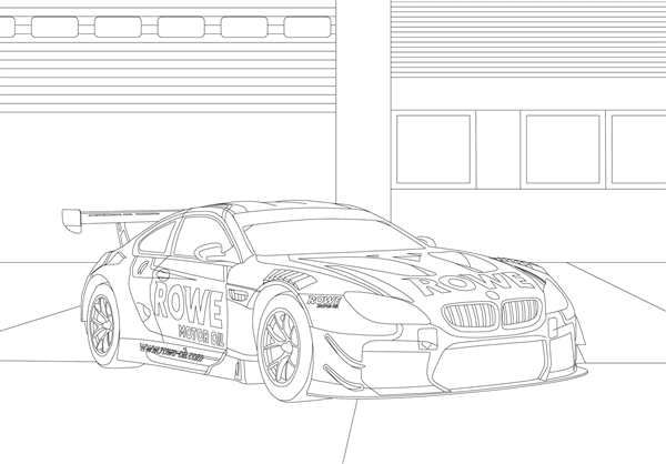 Раскраска BMW m3 GTR