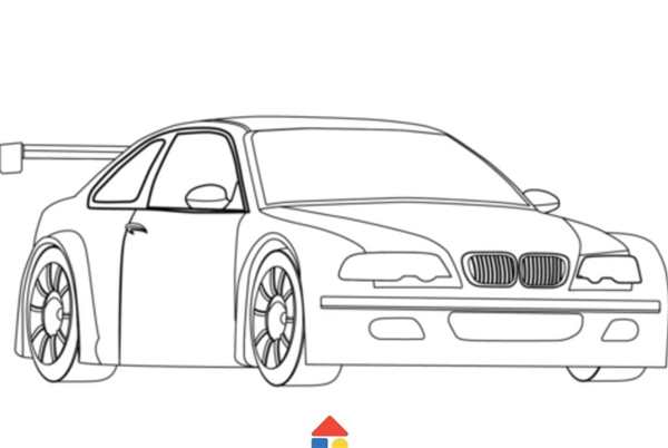 Раскраска BMW m3 GTR