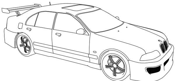 BMW m5 рисоваться