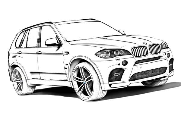 Раскраска БМВ M5 CS Ваши Руки На