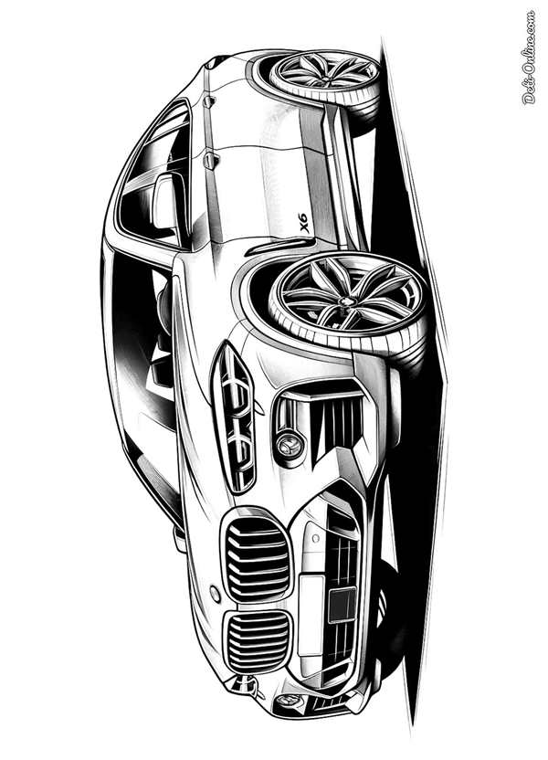 Раскраска BMW x6